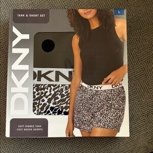 DKNY Monochrome Animal Print Tank and Short Set